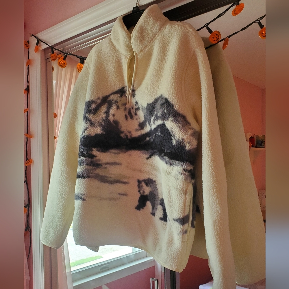 Mens Tik Tok Famous Sherpa Winter Quarterzip